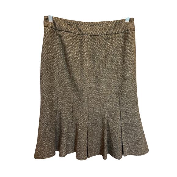 Harolds | Silk/Wool Blend Tweed Box Pleated Skirt | 10 - Picture 1 of 12